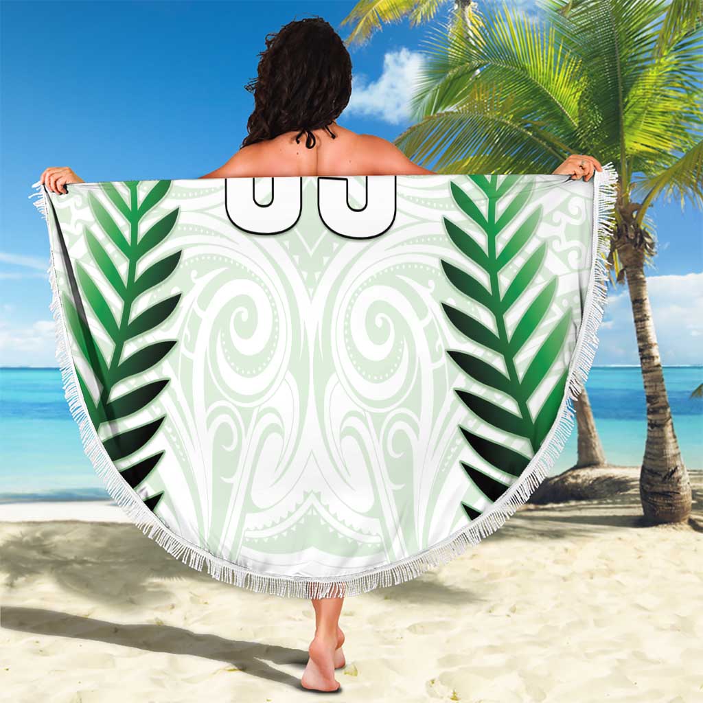 Custom New Zealand Fern Football Beach Blanket Simple Style