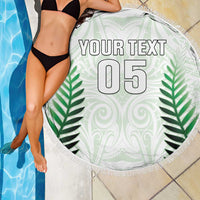 Custom New Zealand Fern Football Beach Blanket Simple Style