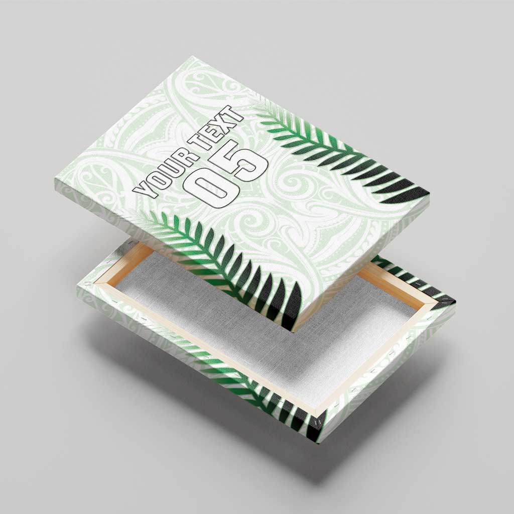 Custom New Zealand Fern Football Canvas Wall Art Simple Style