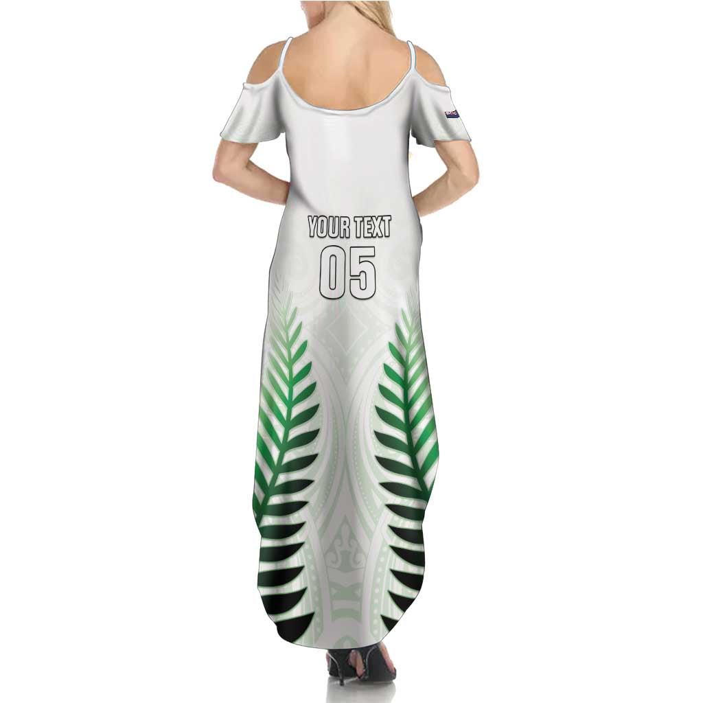 Custom New Zealand Fern Football Family Matching Summer Maxi Dress and Hawaiian Shirt Simple Style LT05 - Polynesian Pride