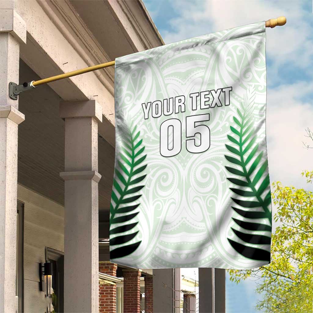 Custom New Zealand Fern Football Garden Flag Simple Style LT05 House Flag White - Polynesian Pride