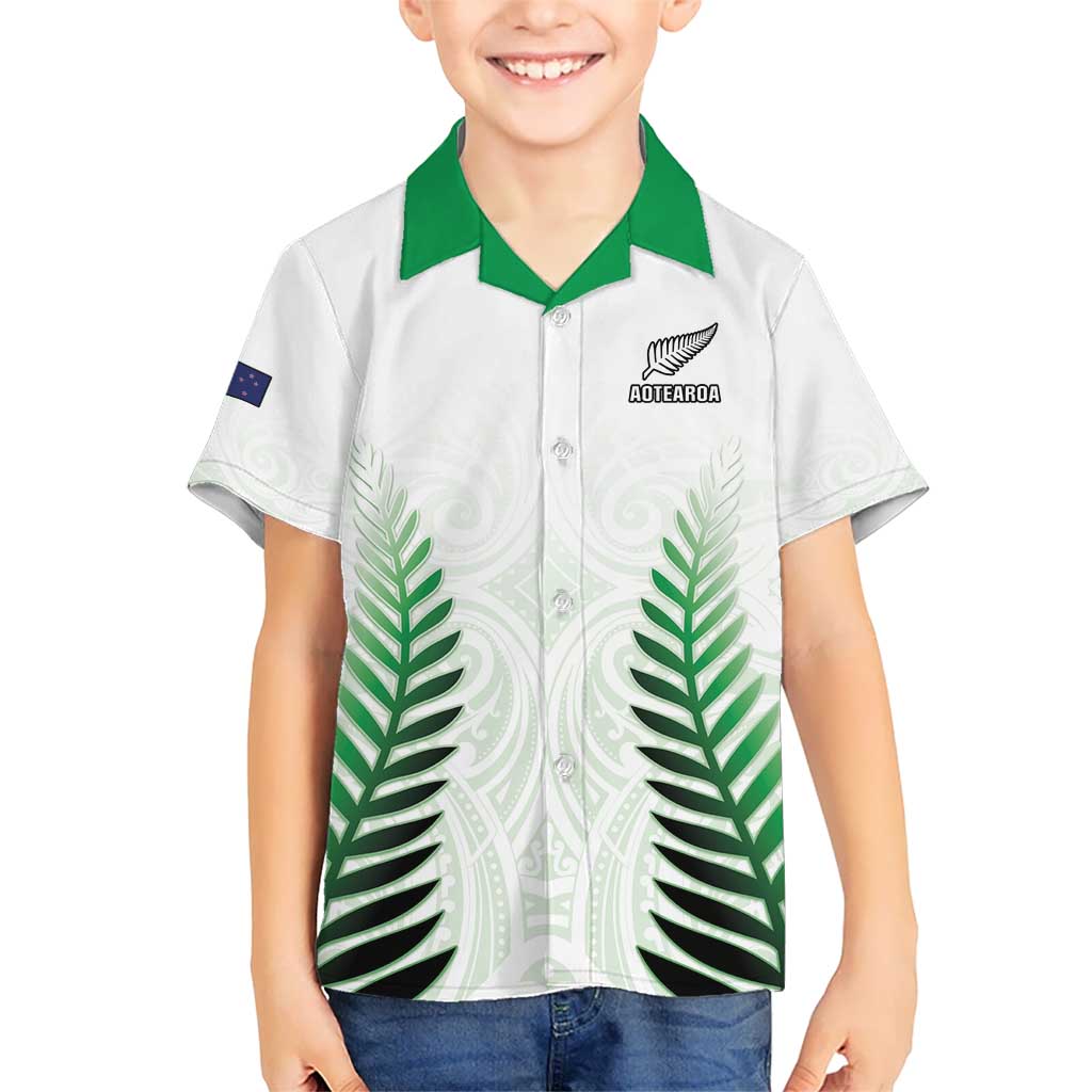 Custom New Zealand Fern Football Hawaiian Shirt Simple Style