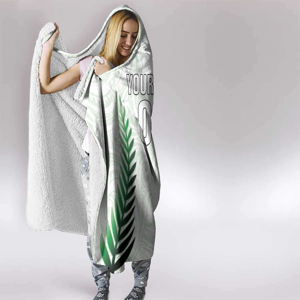 Custom New Zealand Fern Football Hooded Blanket Simple Style