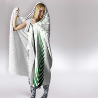 Custom New Zealand Fern Football Hooded Blanket Simple Style