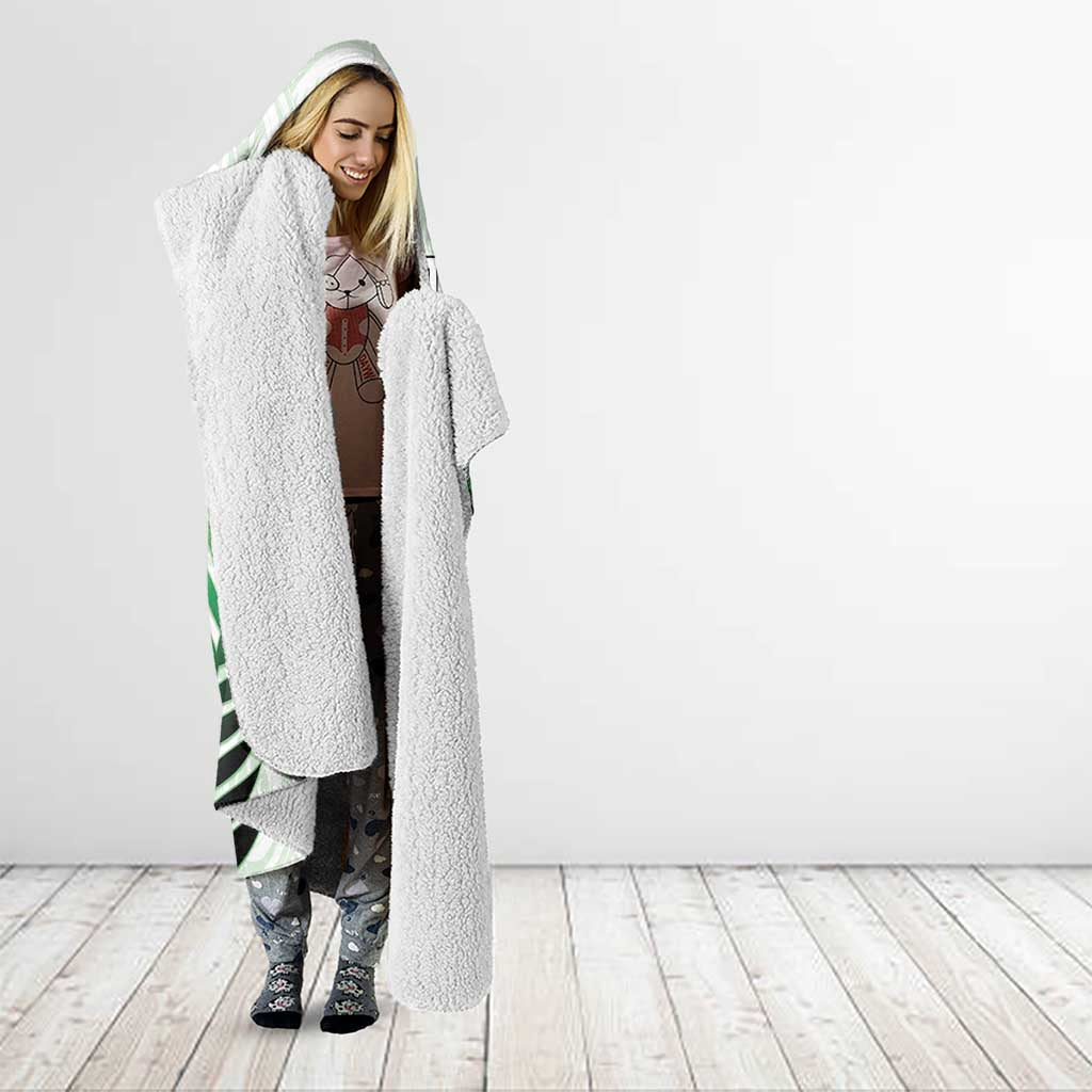 Custom New Zealand Fern Football Hooded Blanket Simple Style