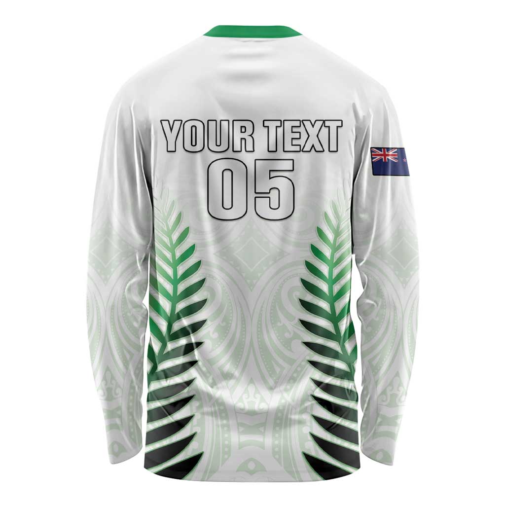 Custom New Zealand Fern Football Long Sleeve Shirt Simple Style