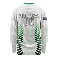Custom New Zealand Fern Football Long Sleeve Shirt Simple Style