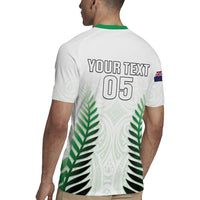 Custom New Zealand Fern Football Rugby Jersey Simple Style LT05 - Polynesian Pride