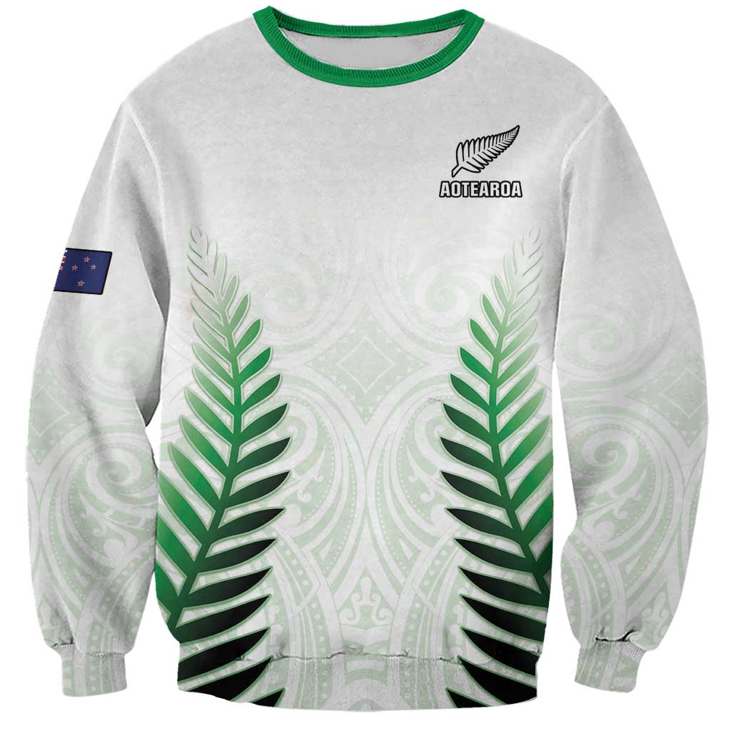 Custom New Zealand Fern Football Sweatshirt Simple Style