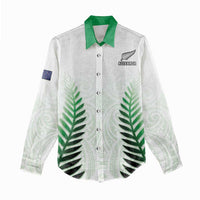 Custom New Zealand Fern Football Women Casual Shirt Simple Style LT05 - Polynesian Pride