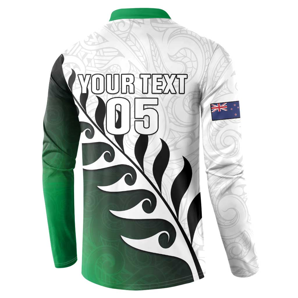 Custom New Zealand Football Button Sweatshirt Go Aotearoa