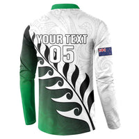 Custom New Zealand Football Button Sweatshirt Go Aotearoa