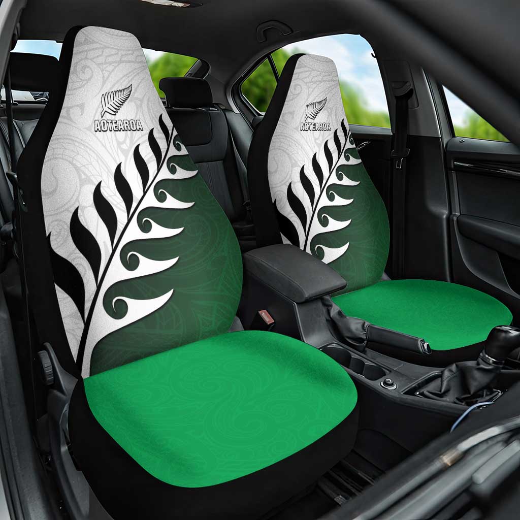 New Zealand Football Car Seat Cover Go Aotearoa LT05 One Size Green - Polynesian Pride