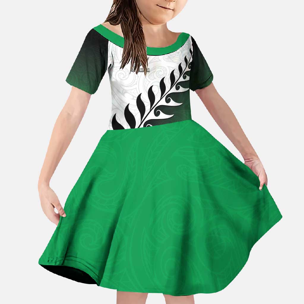 Custom New Zealand Football Family Matching Off Shoulder Maxi Dress and Hawaiian Shirt Go Aotearoa