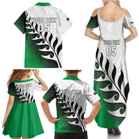 Custom New Zealand Football Family Matching Summer Maxi Dress and Hawaiian Shirt Go Aotearoa LT05 - Polynesian Pride