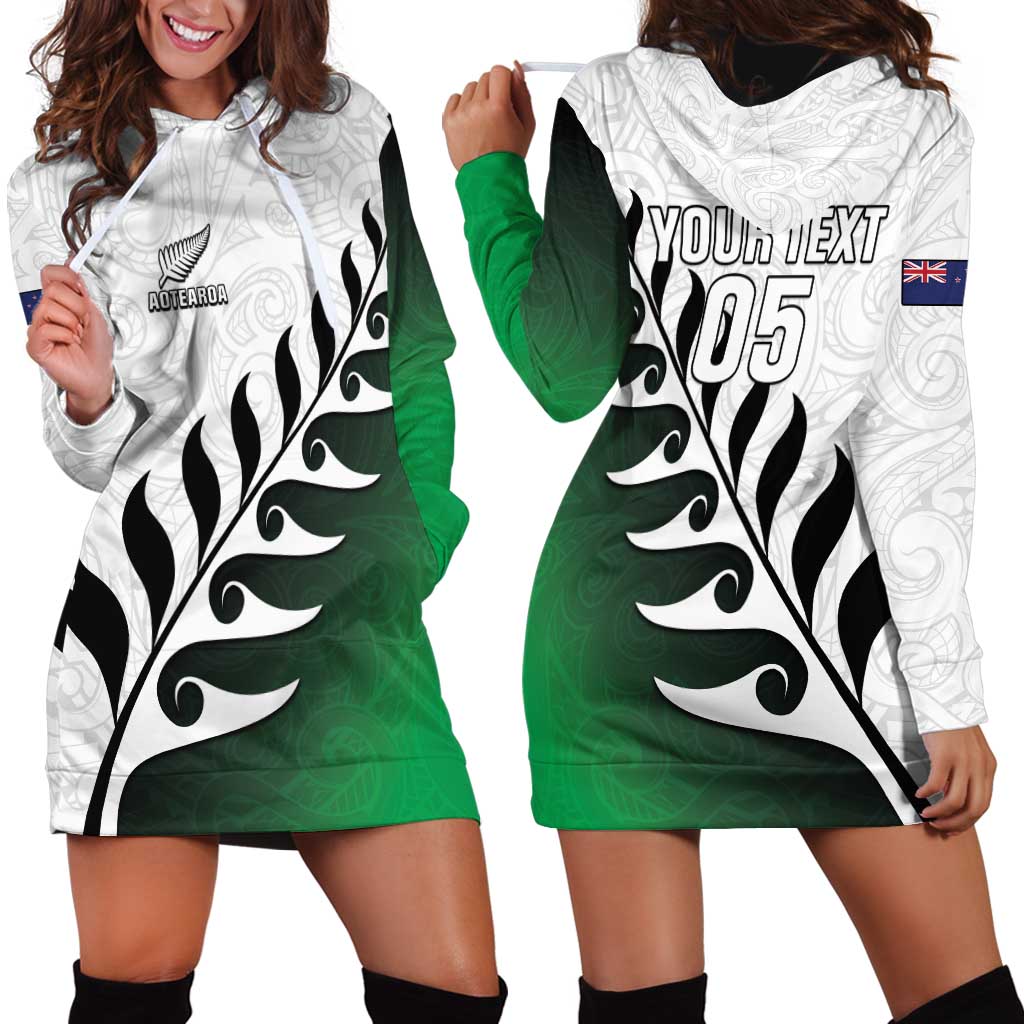 Custom New Zealand Football Hoodie Dress Go Aotearoa