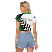 Custom New Zealand Football Raglan Cropped T Shirt Go Aotearoa LT05 - Polynesian Pride