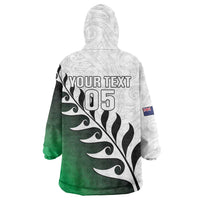Custom New Zealand Football Wearable Blanket Hoodie Go Aotearoa