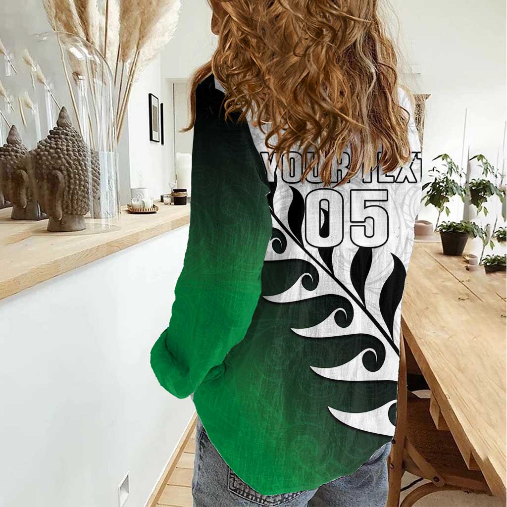 Custom New Zealand Football Women Casual Shirt Go Aotearoa LT05 - Polynesian Pride
