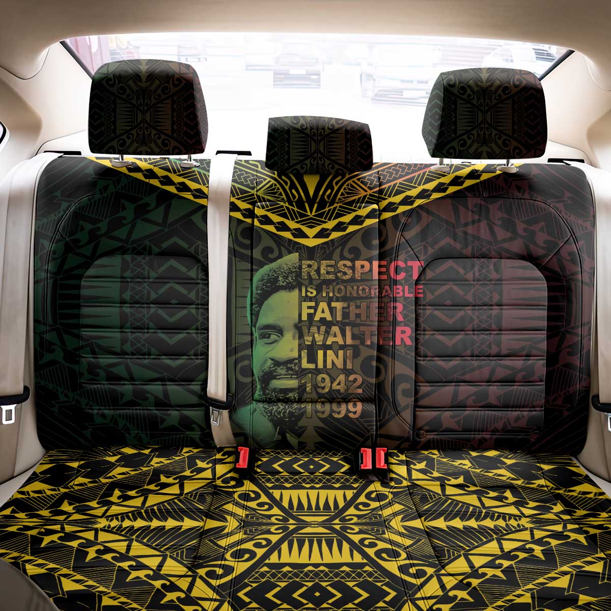 Happy Vanuatu Father Lini Day Back Car Seat Cover