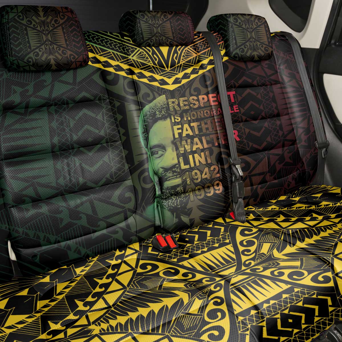 Happy Vanuatu Father Lini Day Back Car Seat Cover