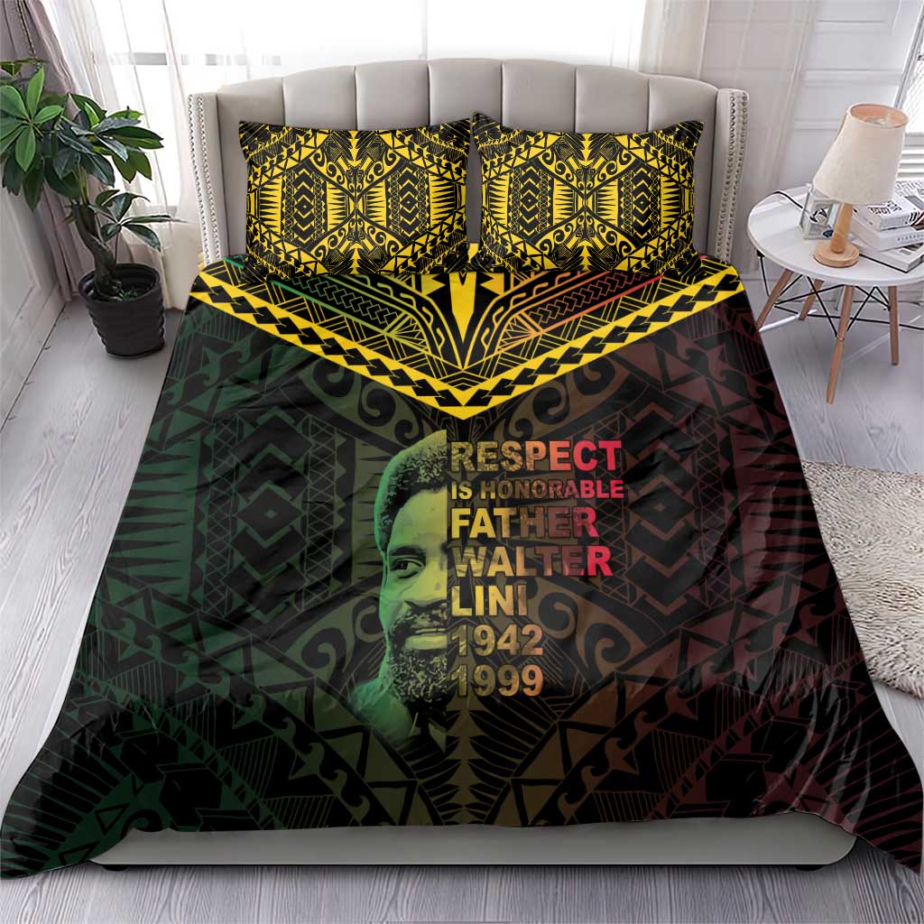 Happy Vanuatu Father Lini Day Bedding Set LT05 - Polynesian Pride