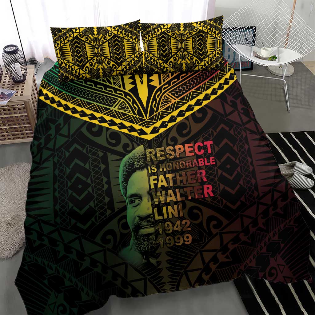Happy Vanuatu Father Lini Day Bedding Set LT05 - Polynesian Pride