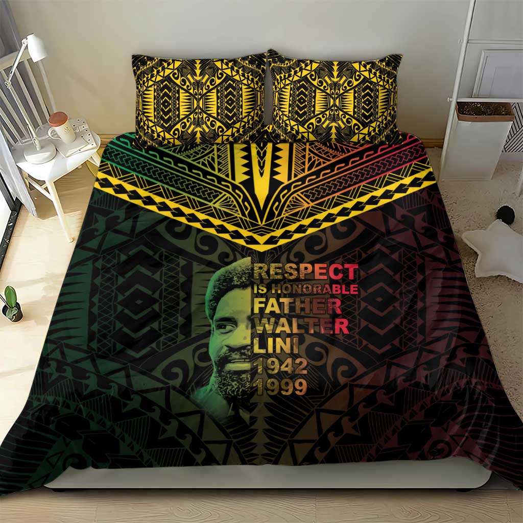 Happy Vanuatu Father Lini Day Bedding Set LT05 - Polynesian Pride