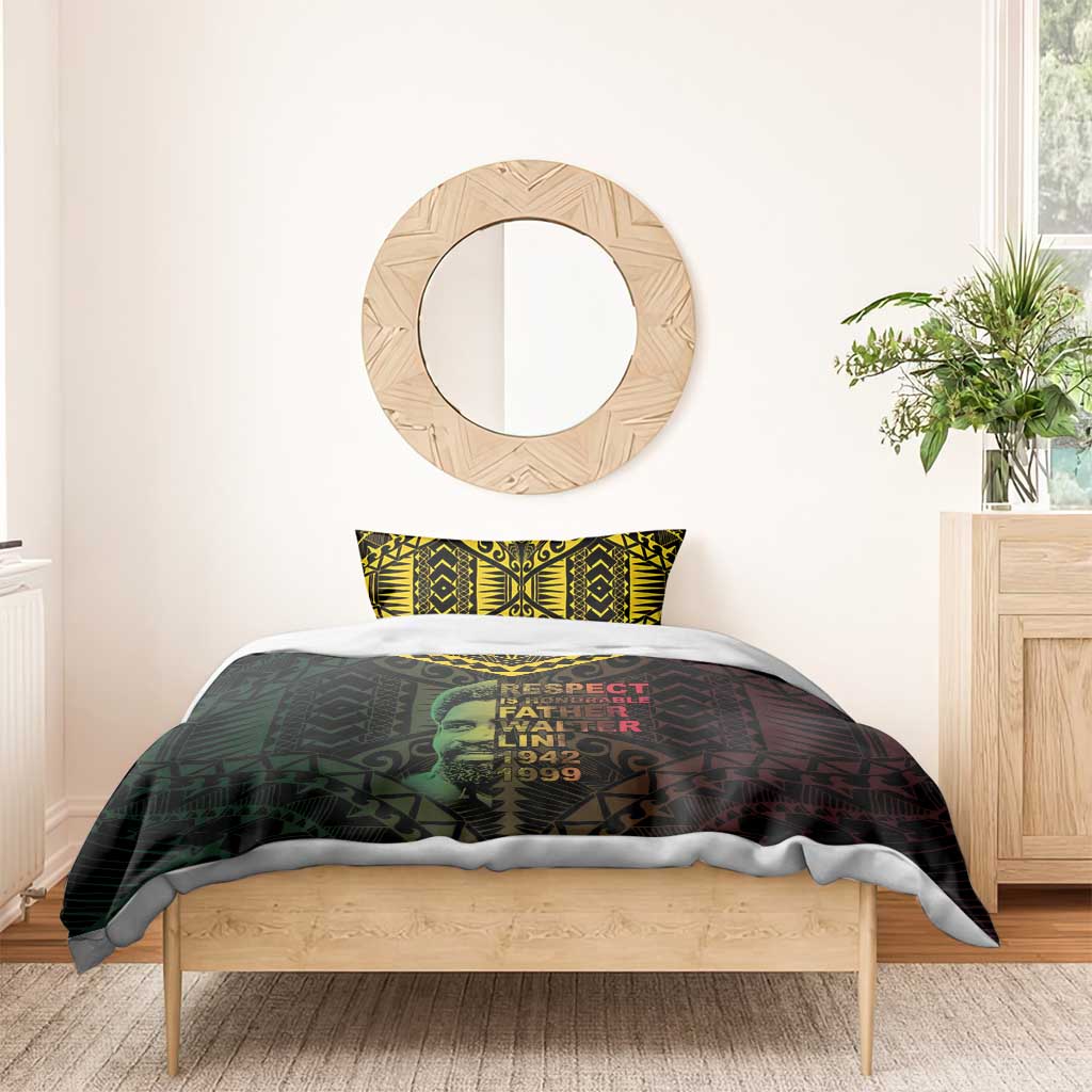 Happy Vanuatu Father Lini Day Bedding Set LT05 - Polynesian Pride