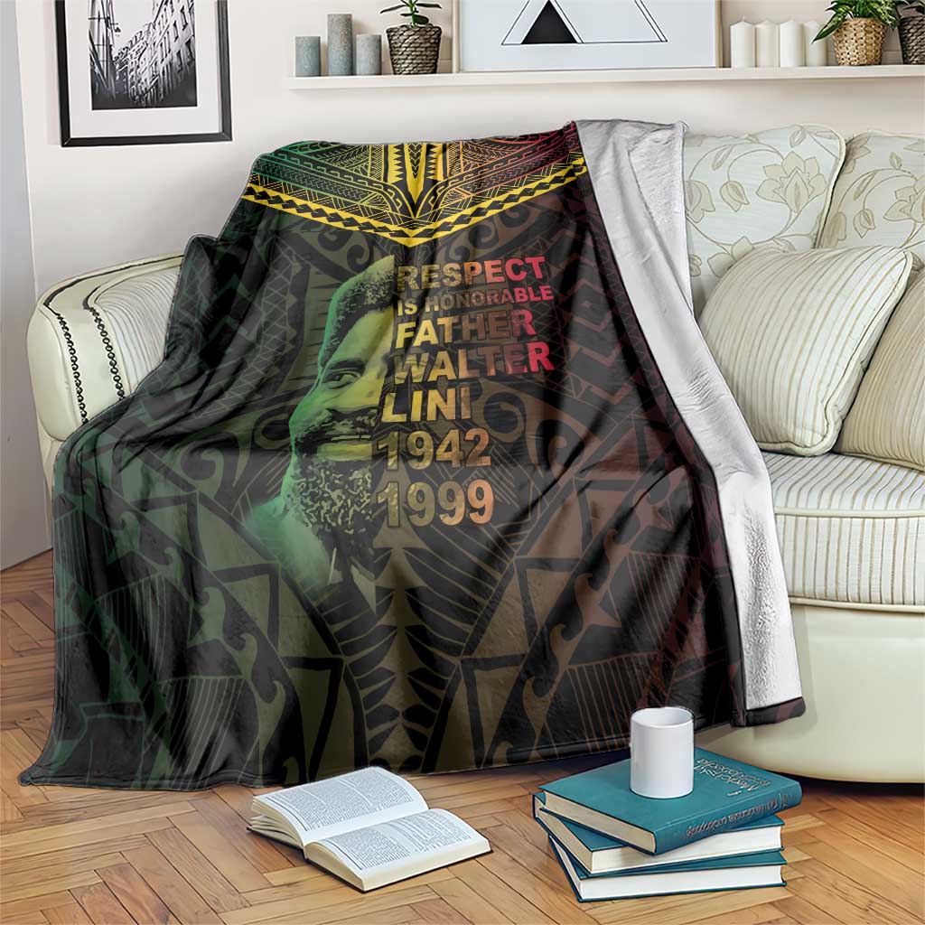 Happy Vanuatu Father Lini Day Blanket LT05 Black - Polynesian Pride