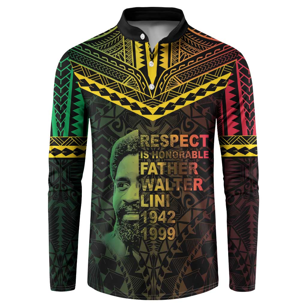 Happy Vanuatu Father Lini Day Button Sweatshirt LT05 Black - Polynesian Pride