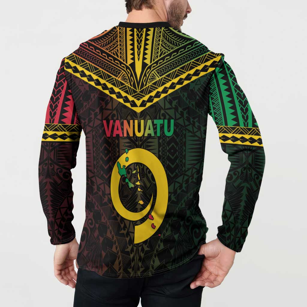 Happy Vanuatu Father Lini Day Button Sweatshirt LT05 - Polynesian Pride