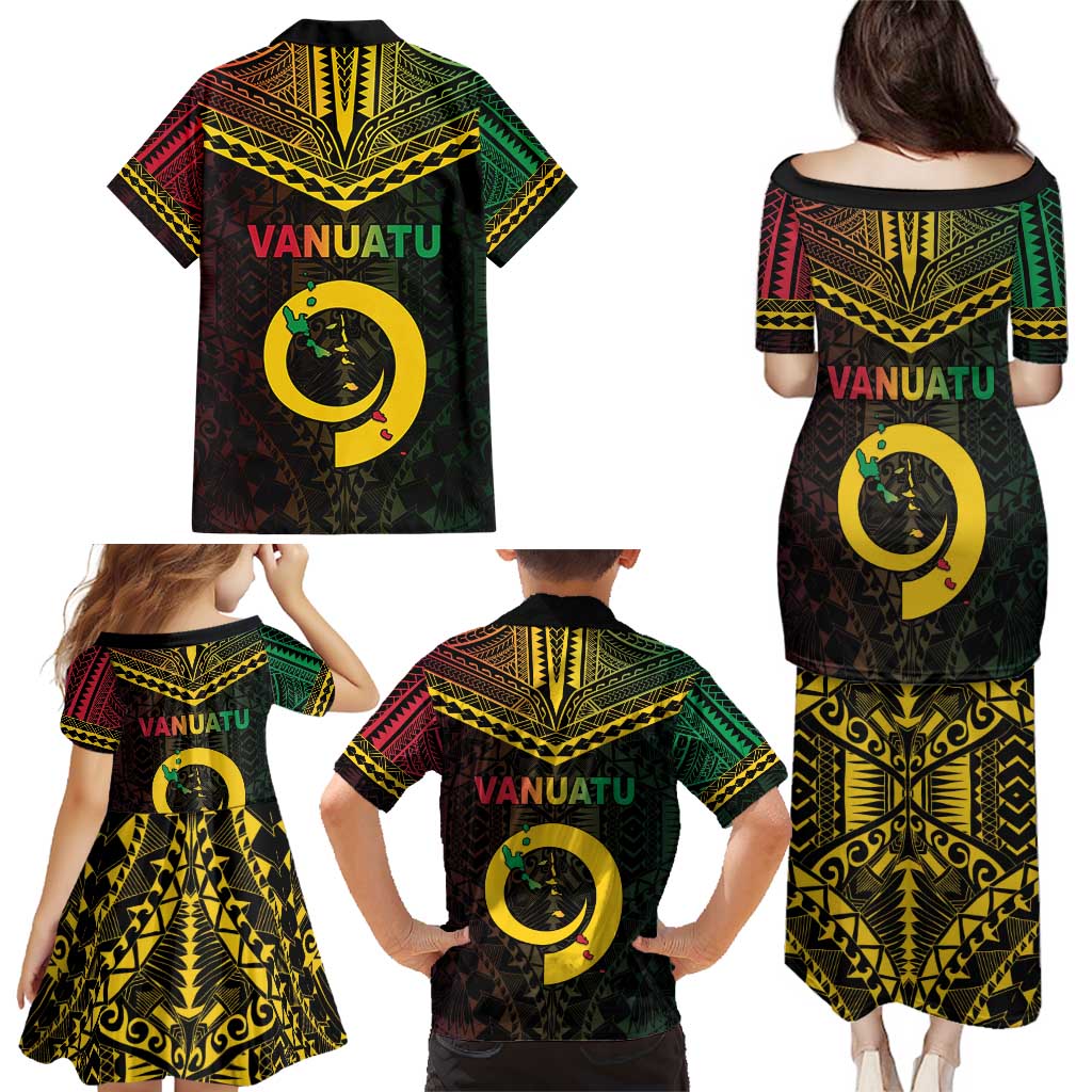 Happy Vanuatu Father Lini Day Family Matching Puletasi and Hawaiian Shirt LT05 - Polynesian Pride