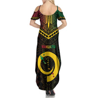 Happy Vanuatu Father Lini Day Family Matching Summer Maxi Dress and Hawaiian Shirt LT05 - Polynesian Pride