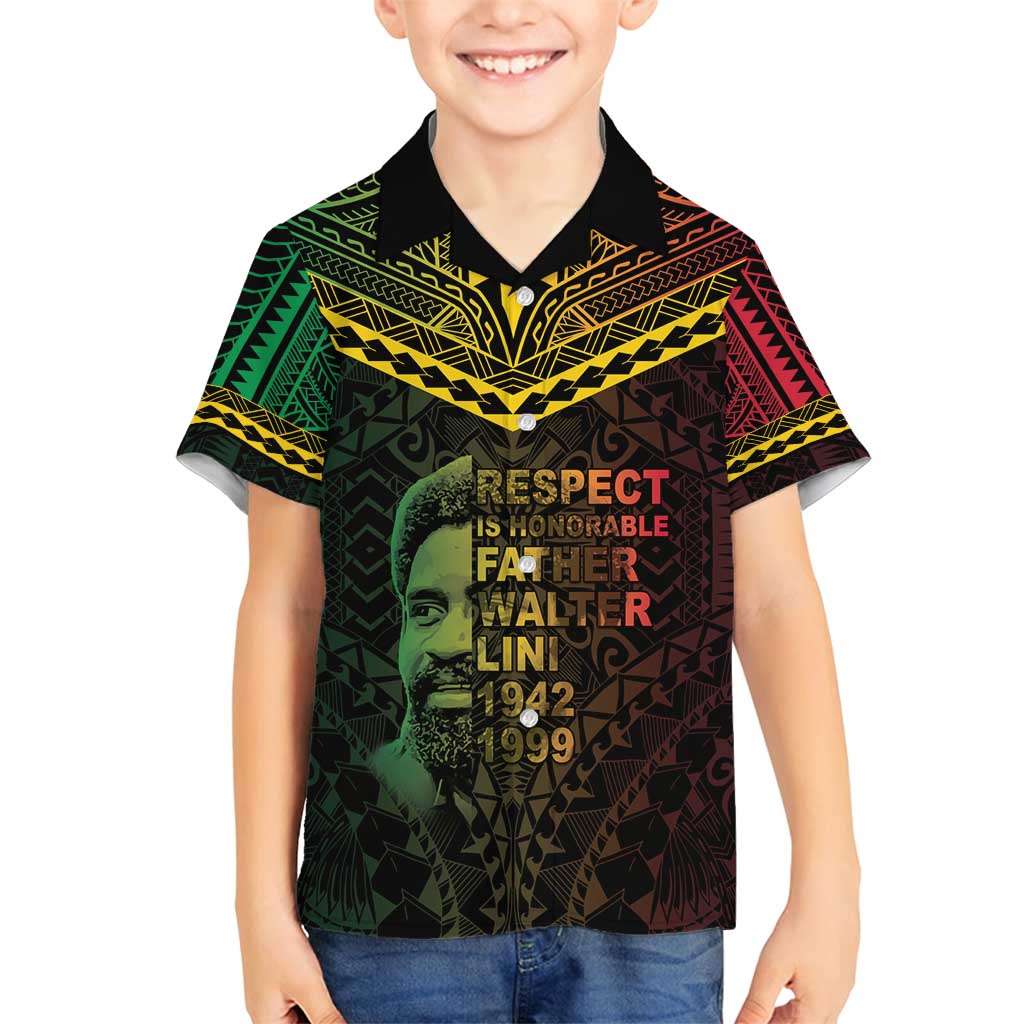 Happy Vanuatu Father Lini Day Family Matching Summer Maxi Dress and Hawaiian Shirt LT05 Son's Shirt Black - Polynesian Pride