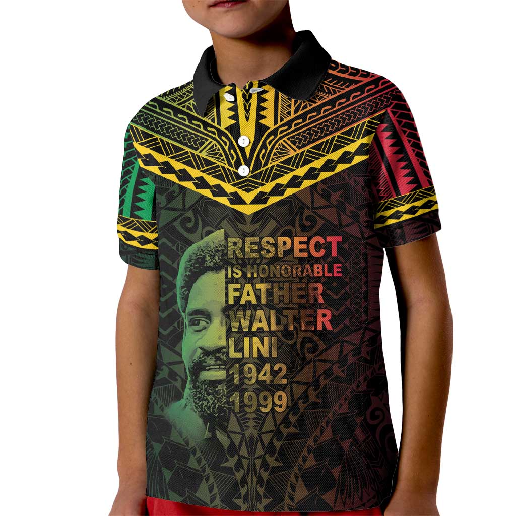 Happy Vanuatu Father Lini Day Kid Polo Shirt LT05 Kid Black - Polynesian Pride
