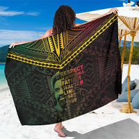 Happy Vanuatu Father Lini Day Sarong LT05 One Size 44 x 66 inches Black - Polynesian Pride