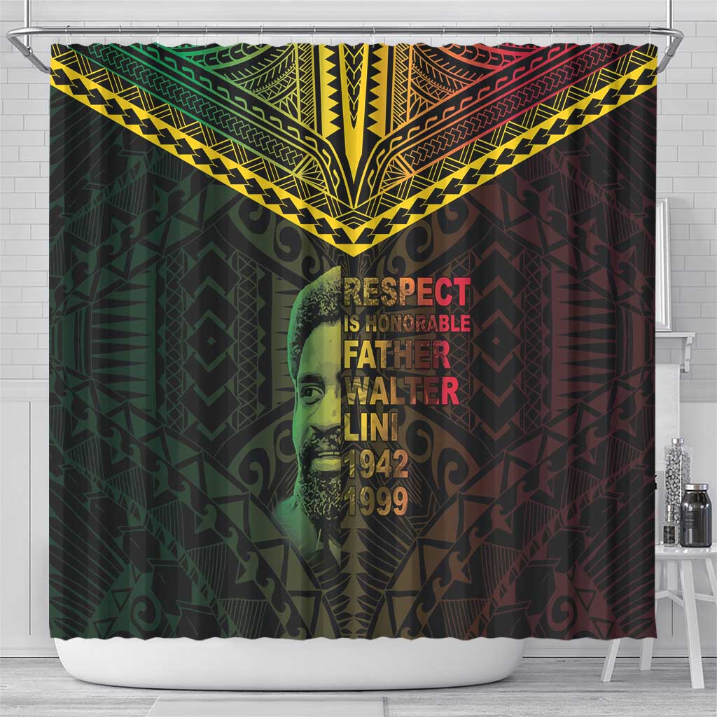 Happy Vanuatu Father Lini Day Shower Curtain LT05 - Polynesian Pride