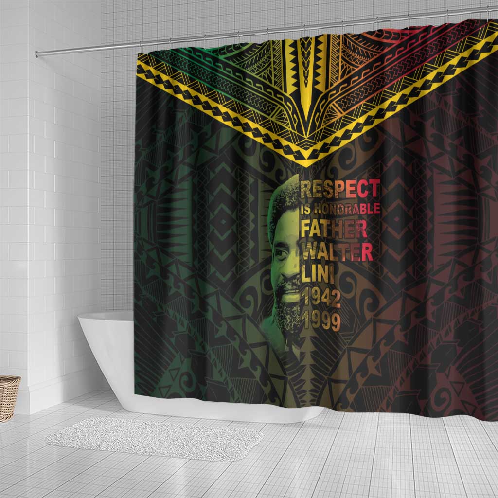 Happy Vanuatu Father Lini Day Shower Curtain LT05 - Polynesian Pride