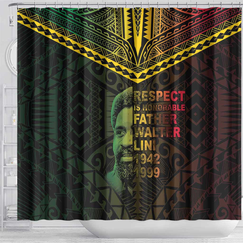 Happy Vanuatu Father Lini Day Shower Curtain LT05 - Polynesian Pride