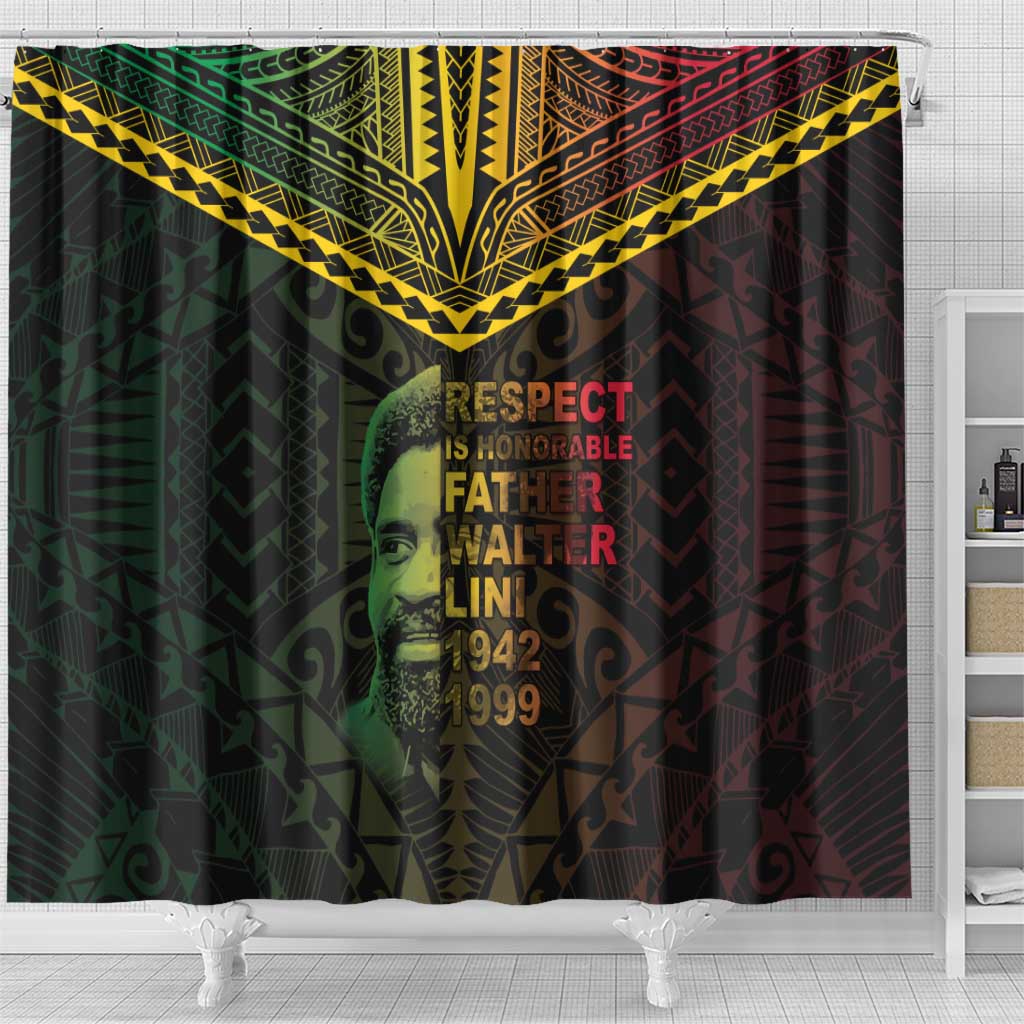 Happy Vanuatu Father Lini Day Shower Curtain LT05 - Polynesian Pride