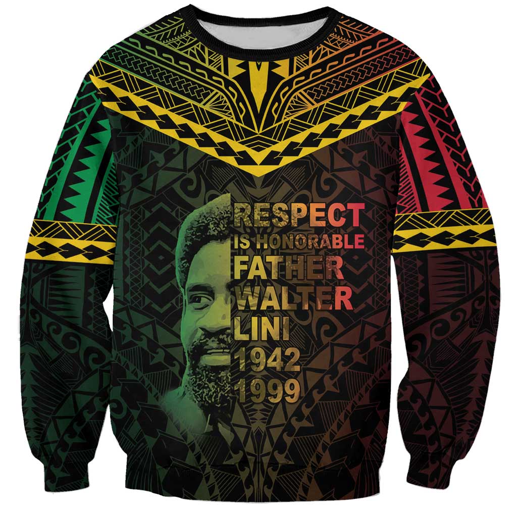 Happy Vanuatu Father Lini Day Sweatshirt LT05 Unisex Black - Polynesian Pride