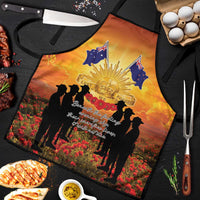 ANZAC Day Apron Remembrance Tribute Soldiers And Poppy Field LT05 Orange - Polynesian Pride