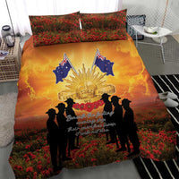 ANZAC Day Bedding Set Remembrance Tribute Soldiers And Poppy Field LT05 - Polynesian Pride