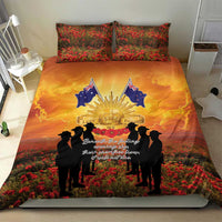 ANZAC Day Bedding Set Remembrance Tribute Soldiers And Poppy Field LT05 - Polynesian Pride