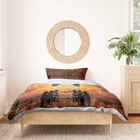 ANZAC Day Bedding Set Remembrance Tribute Soldiers And Poppy Field LT05 - Polynesian Pride