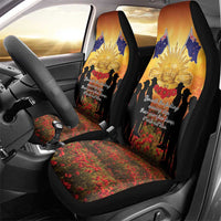 ANZAC Day Car Seat Cover Remembrance Tribute Soldiers And Poppy Field LT05 - Polynesian Pride