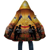ANZAC Day Cloak Remembrance Tribute Soldiers And Poppy Field