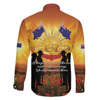 ANZAC Day Family Matching Off Shoulder Short Dress and Hawaiian Shirt Remembrance Tribute Soldiers And Poppy Field LT05 - Polynesian Pride