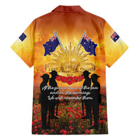 ANZAC Day Family Matching Puletasi and Hawaiian Shirt Remembrance Tribute Soldiers And Poppy Field LT05 - Polynesian Pride